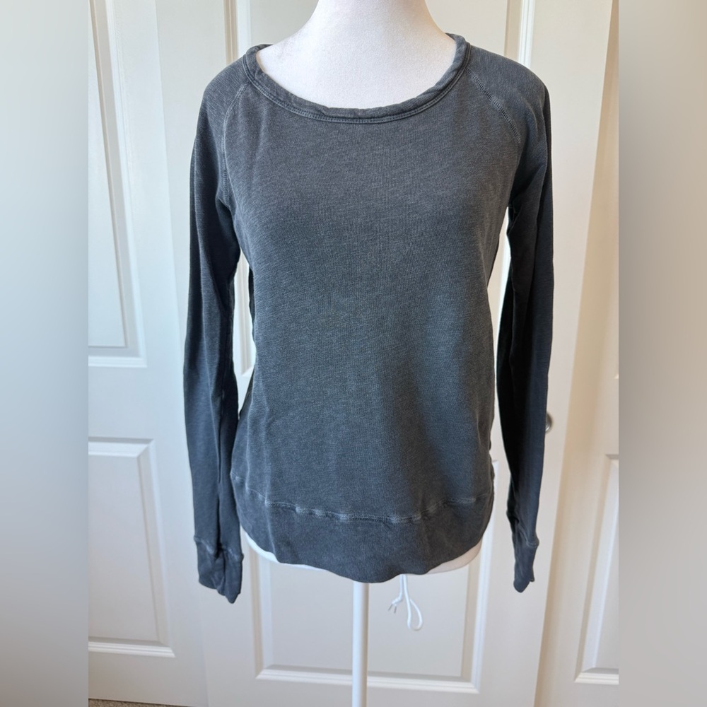 James Perse Women's Gray Long Sleeve cotton Top